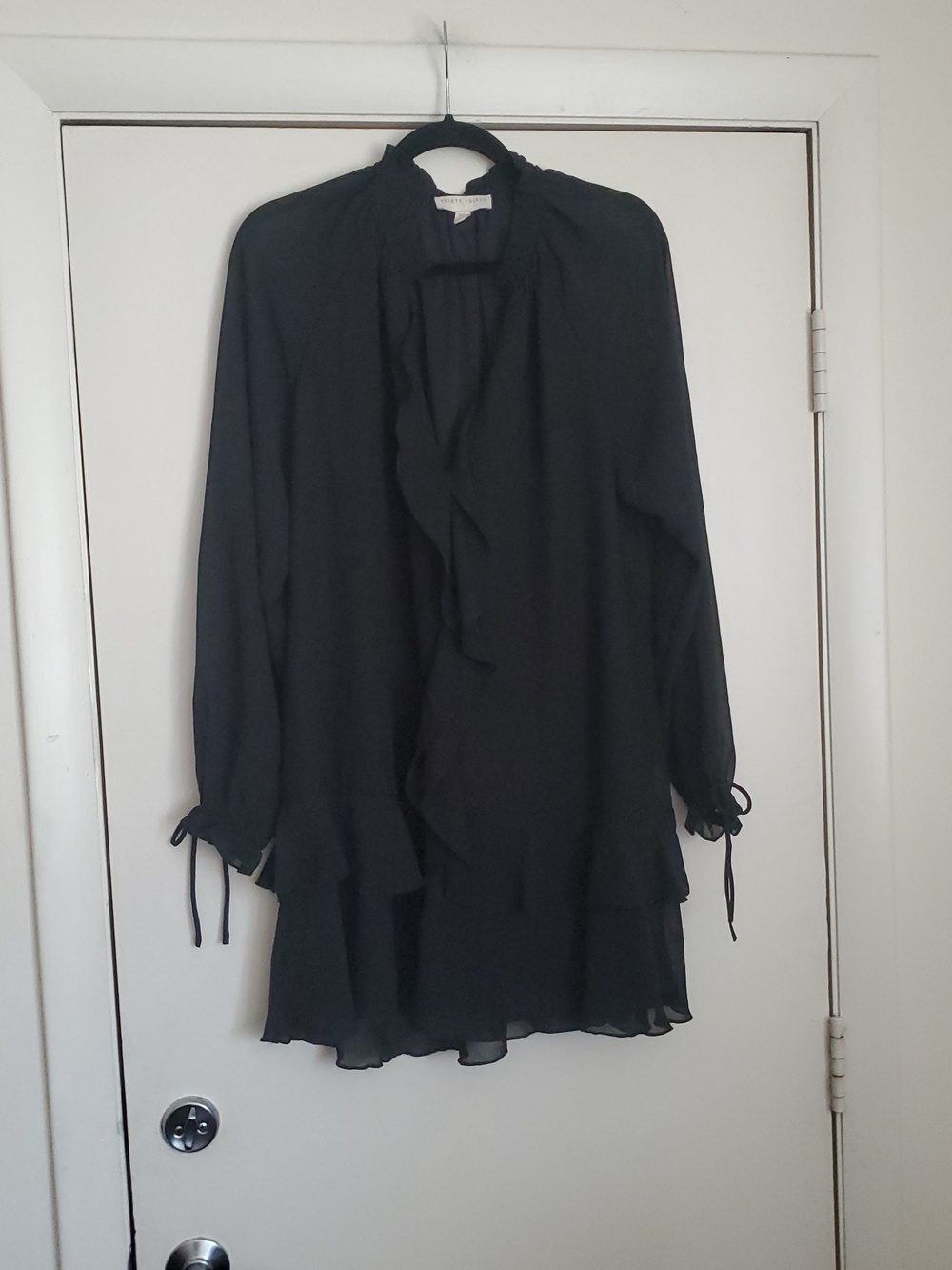 *NWT* THIRTY/ THIRTY L ABlack Ruffle Long Sleeve Tunic Dress - Picture 2 of 13